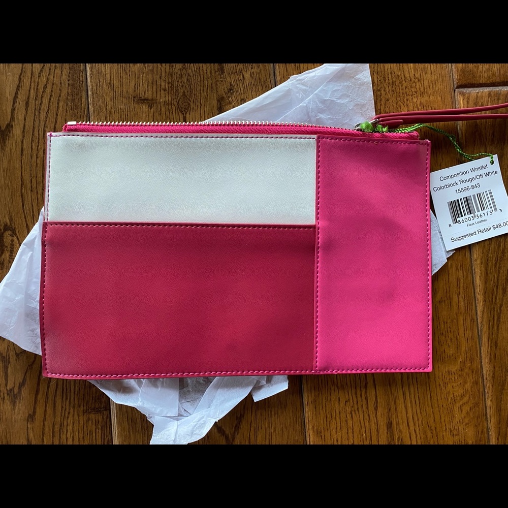 Vera Bradley composition wristlet color block NWT